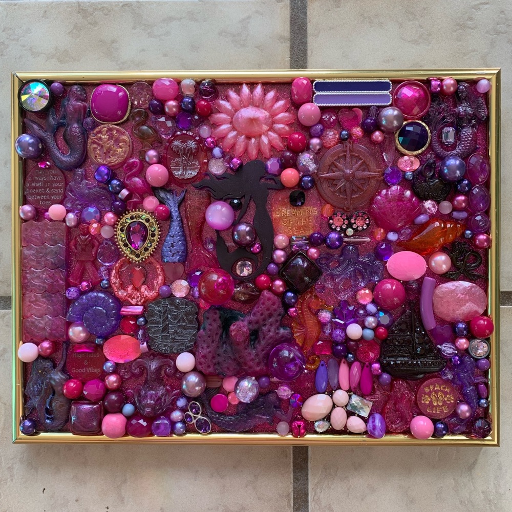 Pink & Purple Mermaid Art